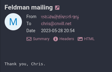 email to chris